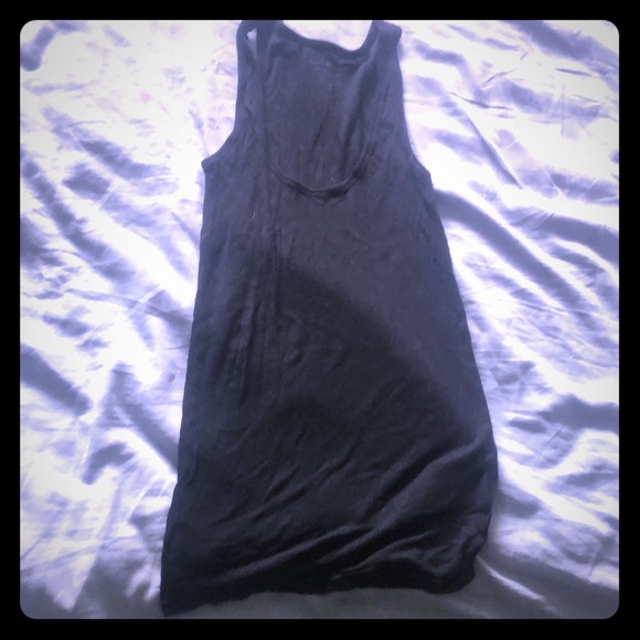 XS Black Club Monaco Ribbed Tank Top - Picture 1 of 1
